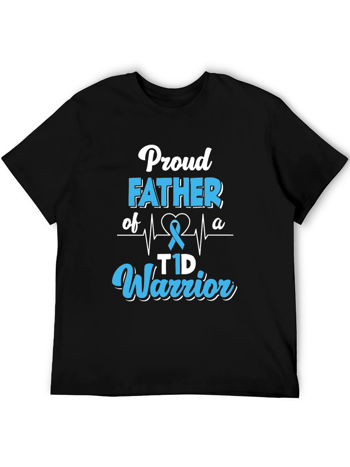 Proud Father T1D Warrior Graphic T-Shirt