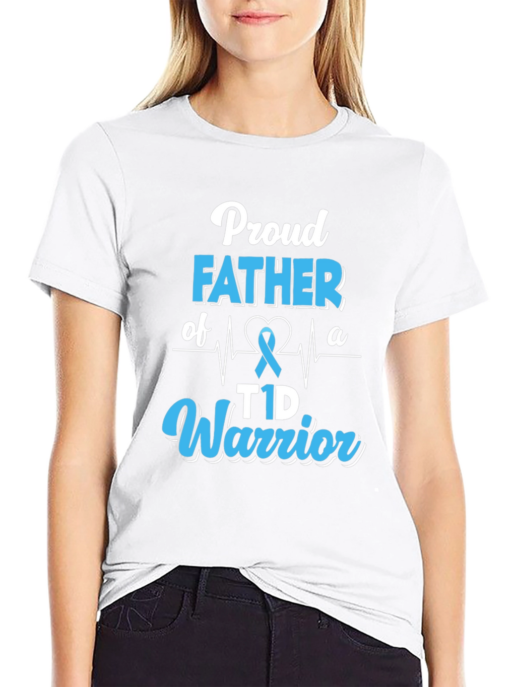 Proud Father T1D Warrior Graphic T-Shirt