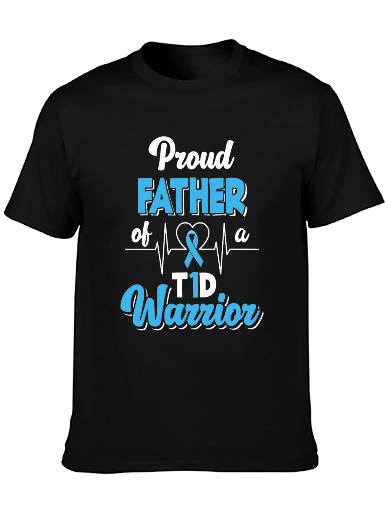 Proud Father T1D Warrior Graphic T-Shirt