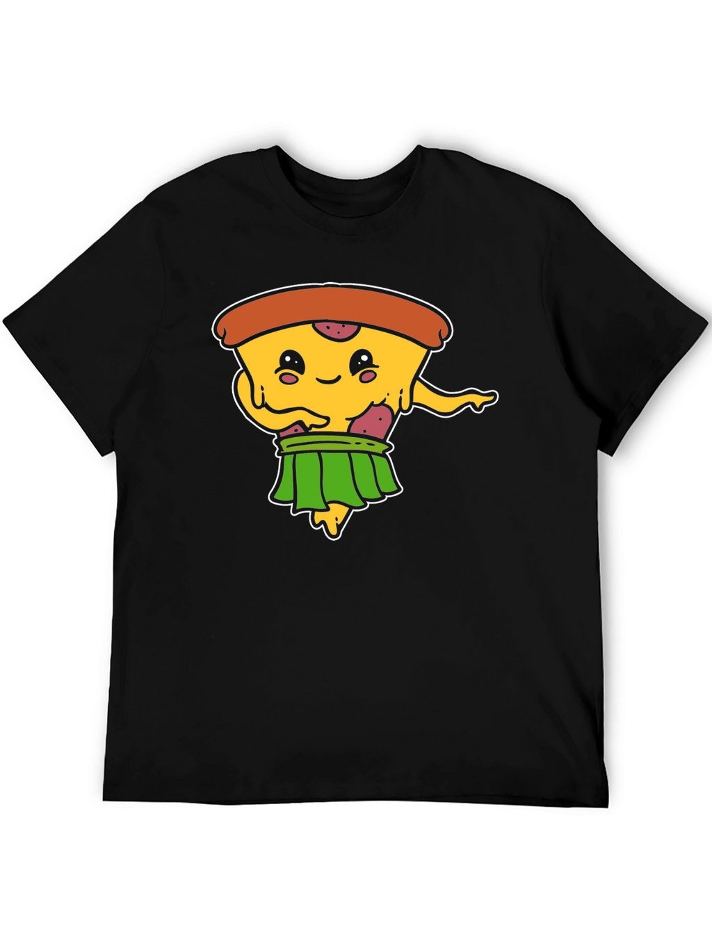 Pizza Hula Dancer Black T-Shirt