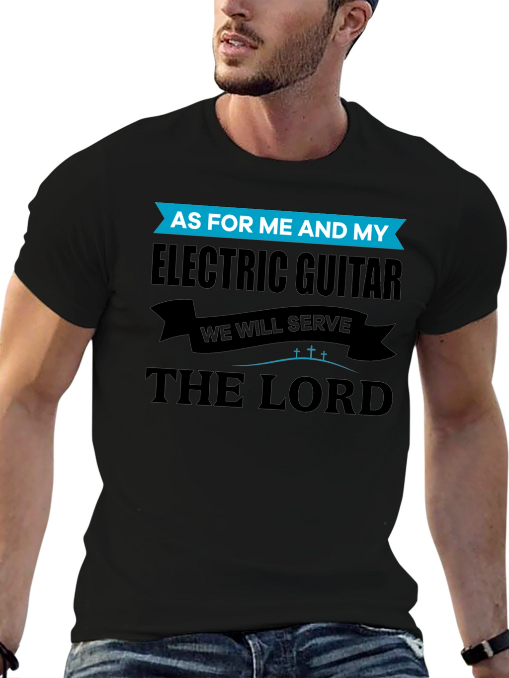 Electric Guitar & Lord T-Shirt - Black