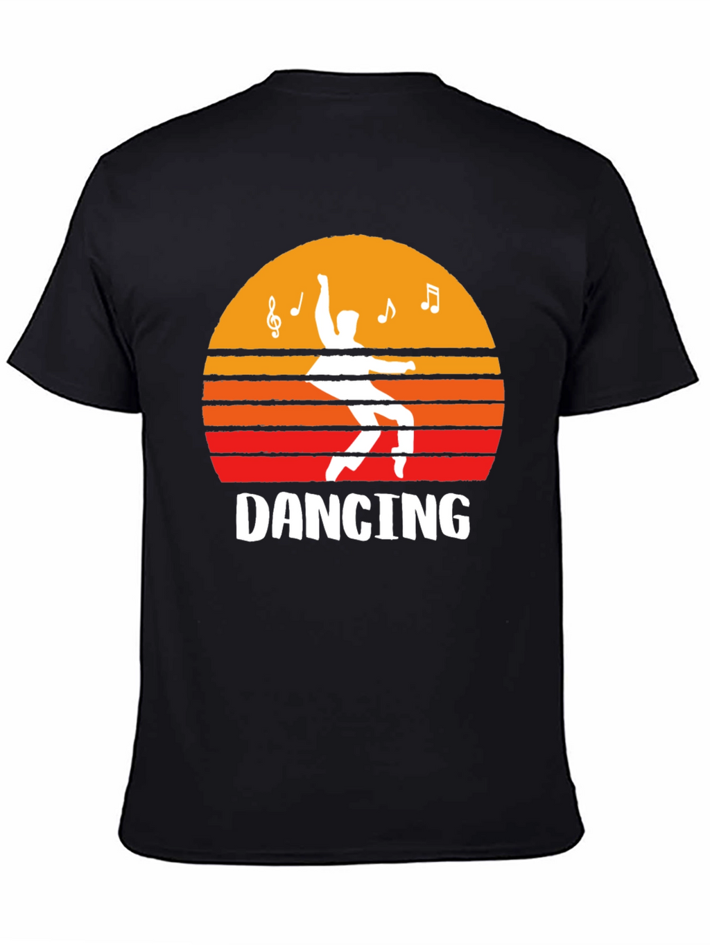 Dancing Sunset Graphic Tee - Black