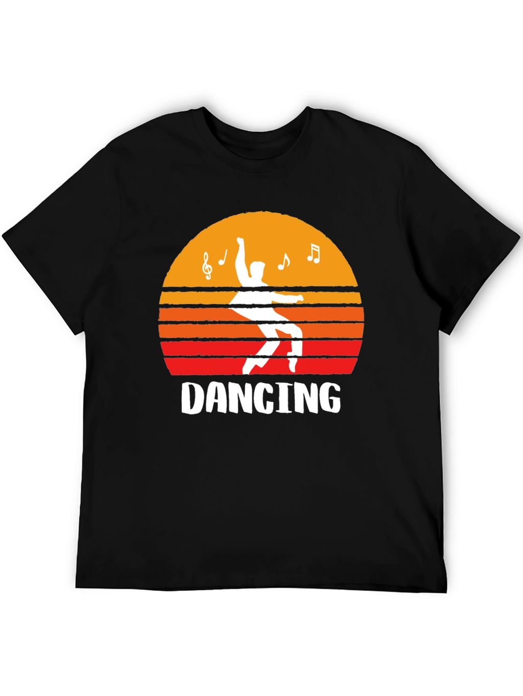 Dancing Sunset Graphic Tee - Black