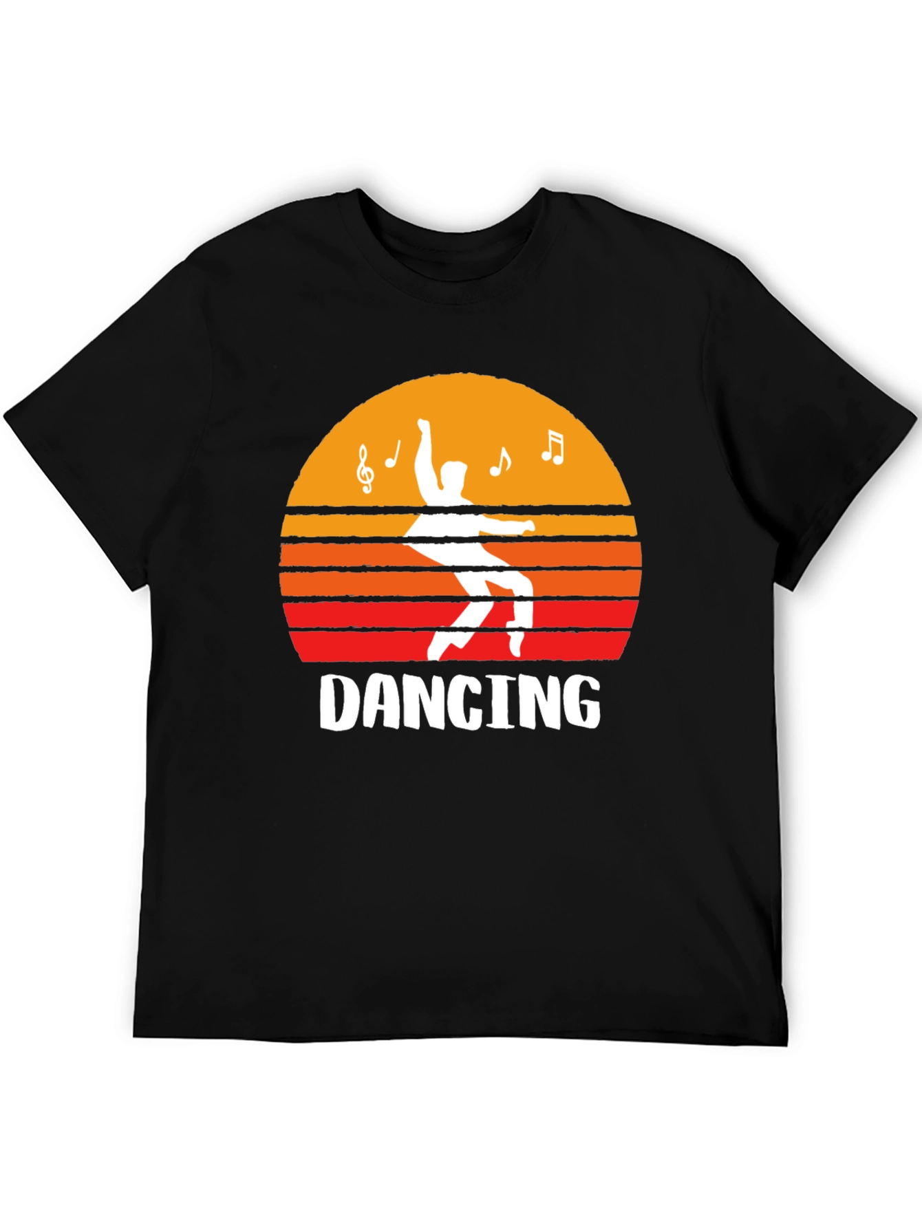 Dancing Sunset Graphic Tee - Black