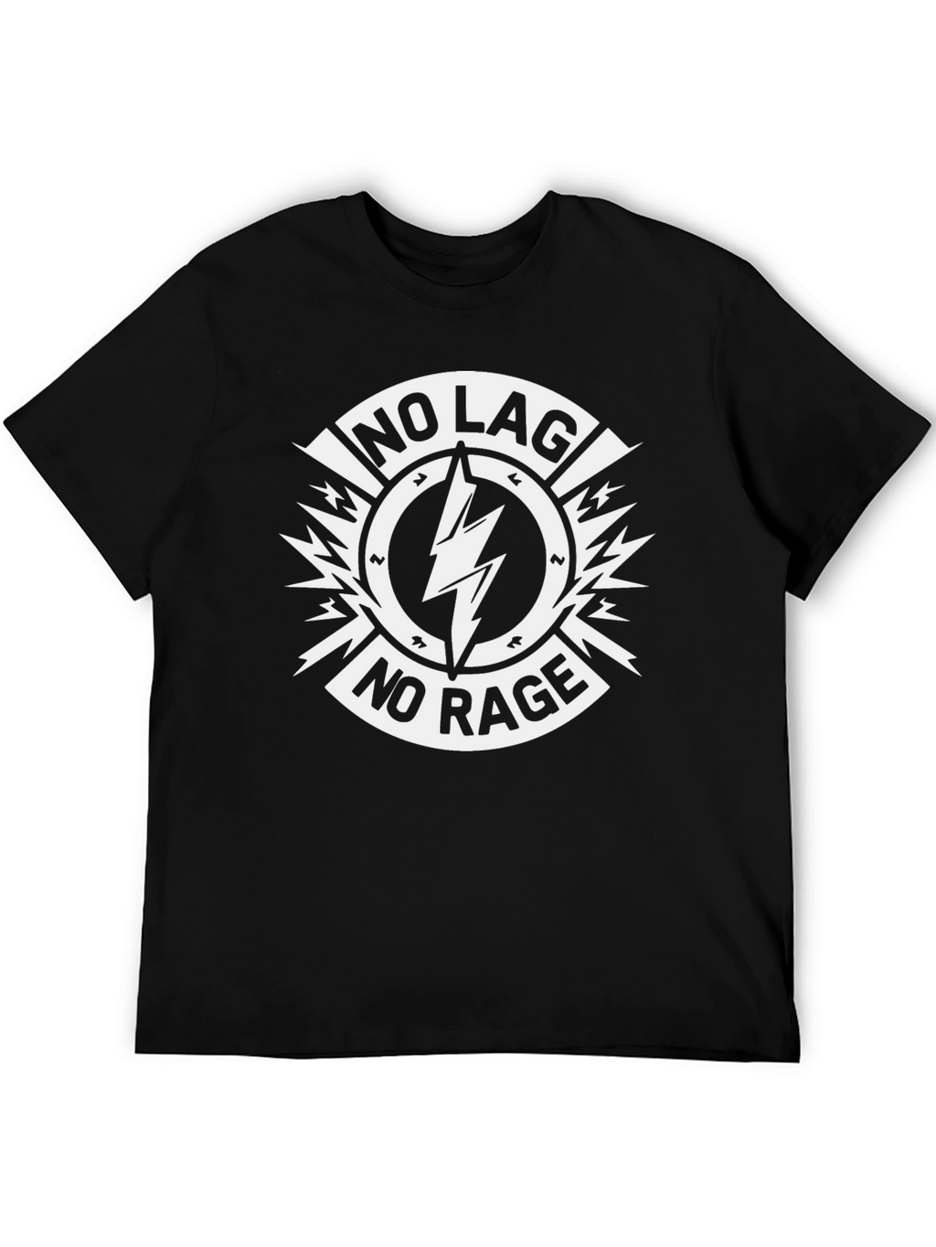 No Lag No Rage Graphic Tee - Black