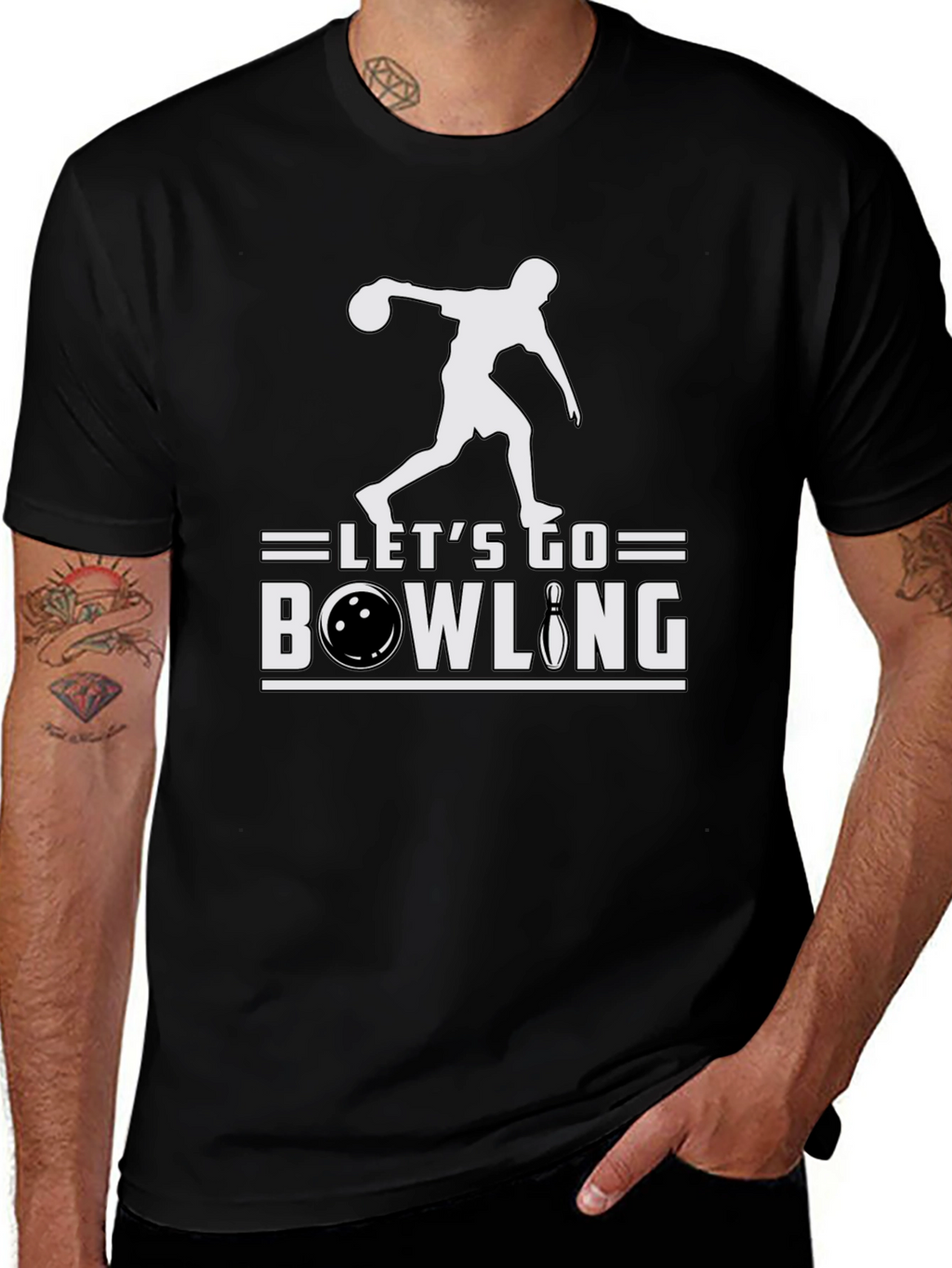 Lets Go Bowling T-Shirt - Strike Design