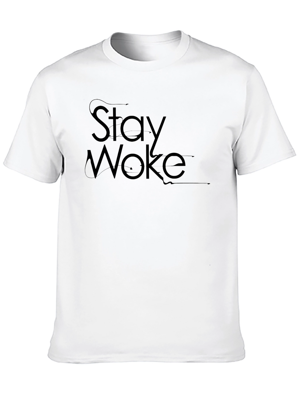 Stay Woke Graphic Tee - Black Casual T-Shirt