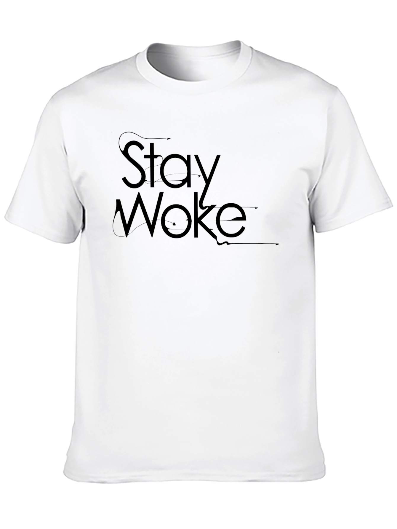 Stay Woke Graphic Tee - Black Casual T-Shirt