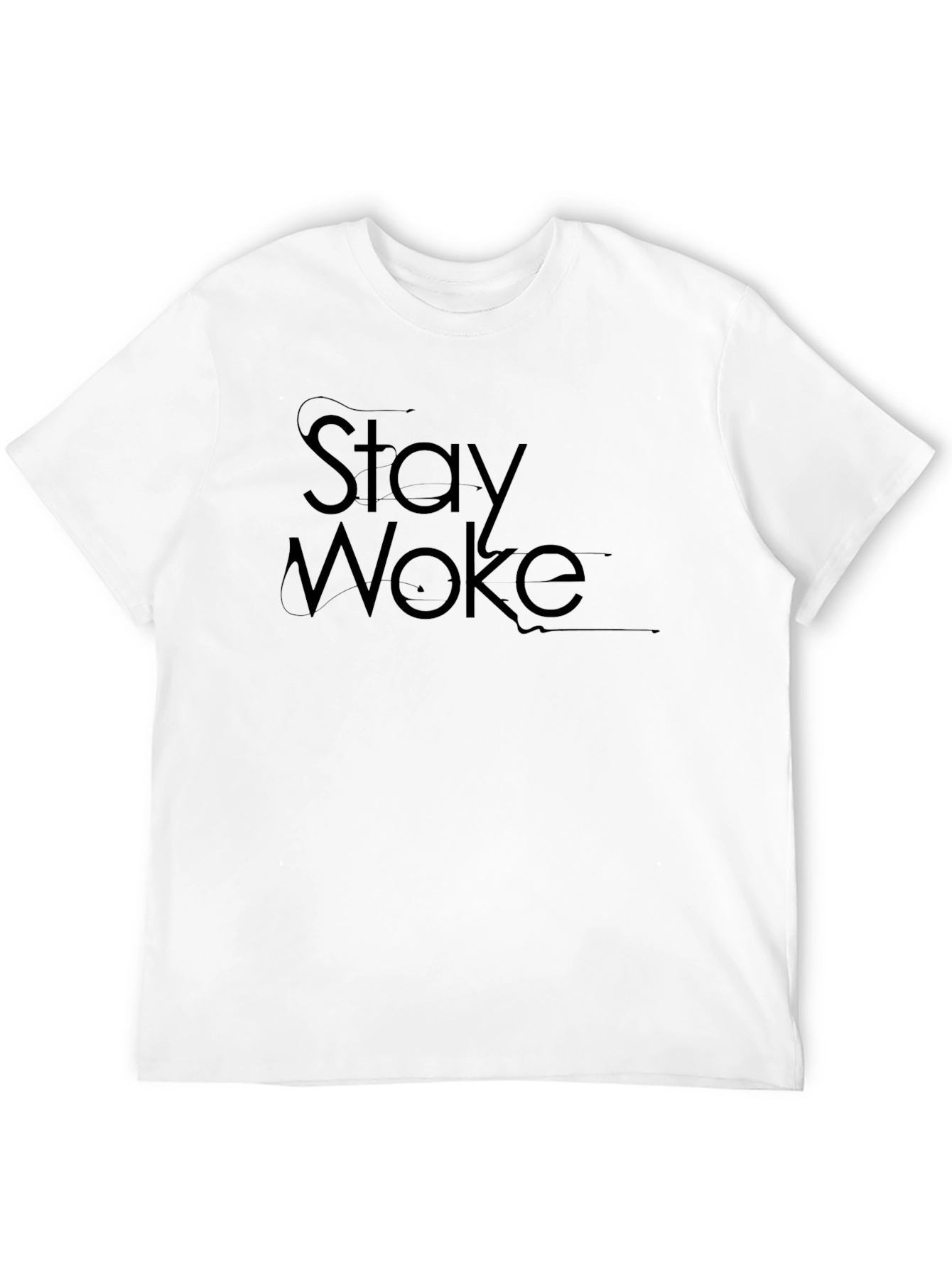 Stay Woke Graphic Tee - Black Casual T-Shirt