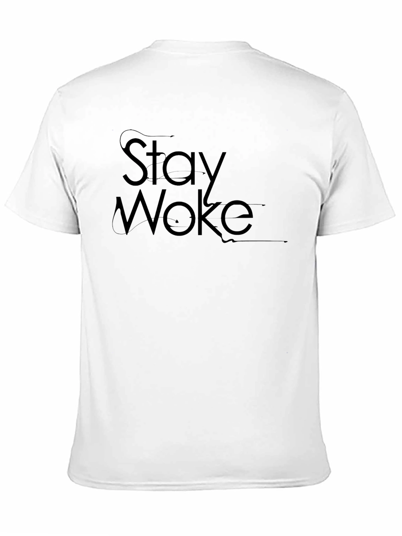 Stay Woke Graphic Tee - Black Casual T-Shirt