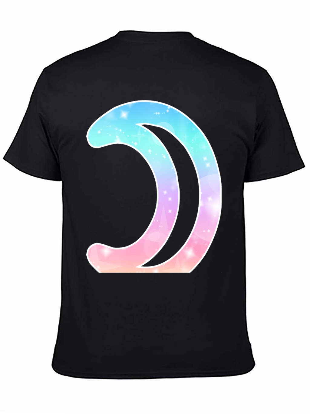 Galaxy Moon Graphic Tee - Stylish Black T-Shirt