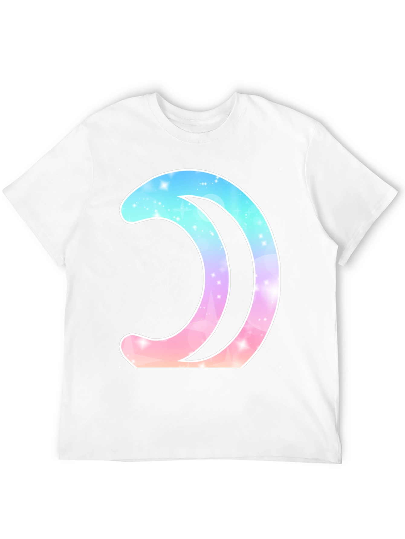 Galaxy Moon Graphic Tee - Stylish Black T-Shirt