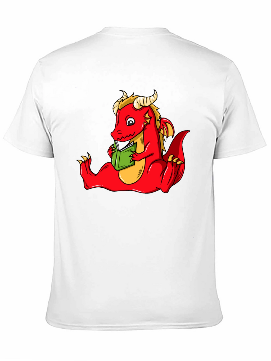 Dragon Reading Book Graphic T-Shirt