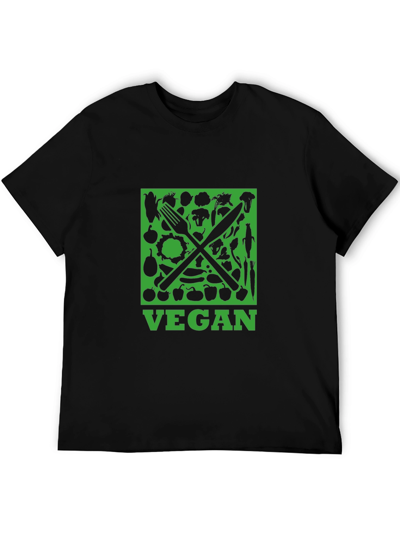Vegan T-Shirt - Fork & Knife - Vegetarian Food