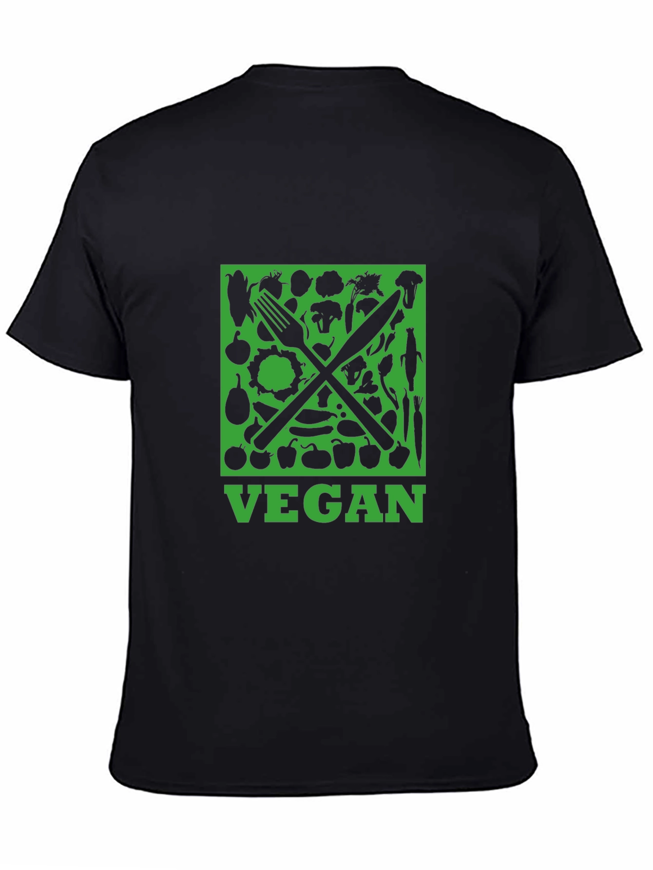 Vegan T-Shirt - Fork & Knife - Vegetarian Food