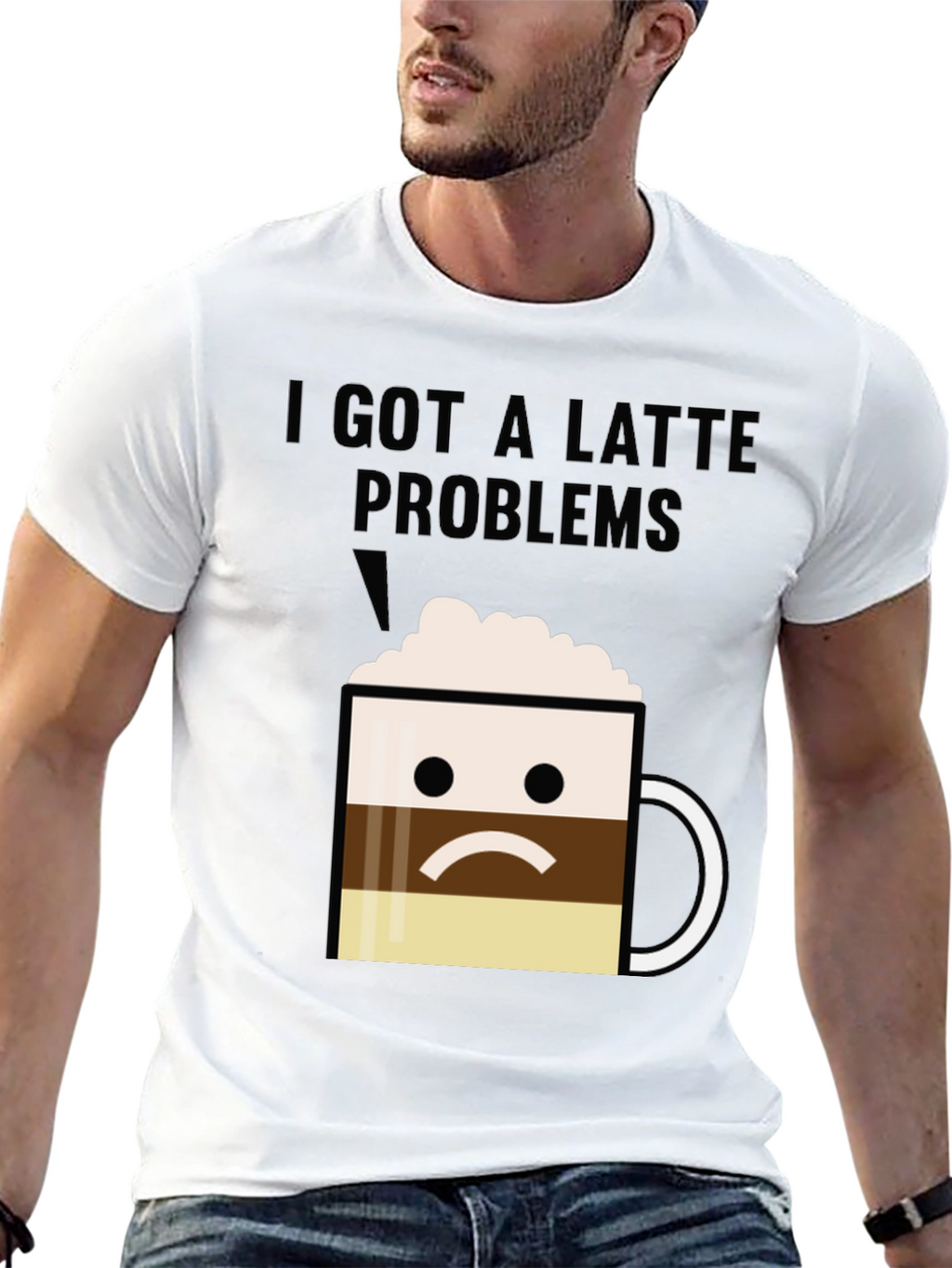 Latte Problems Graphic T-Shirt - Unisex Black Tee