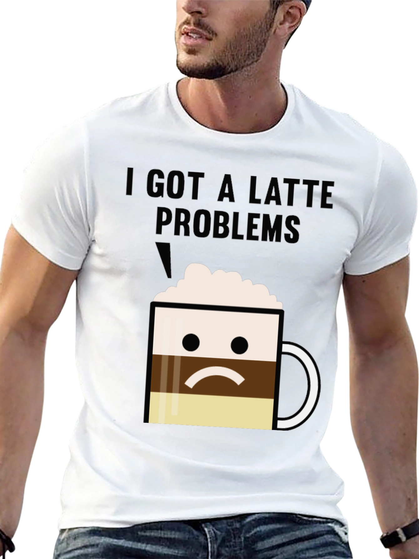 Latte Problems Graphic T-Shirt - Unisex Black Tee