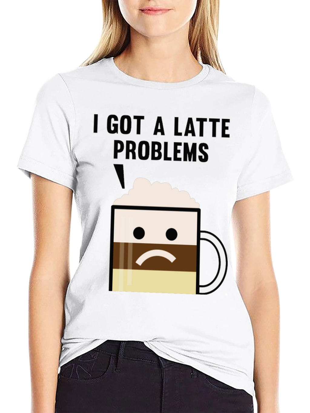 Latte Problems Graphic T-Shirt - Unisex Black Tee