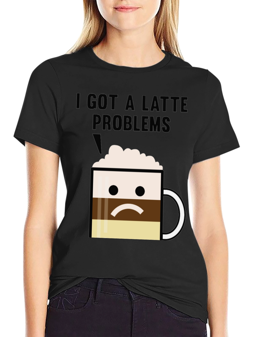 Latte Problems Graphic T-Shirt - Unisex Black Tee