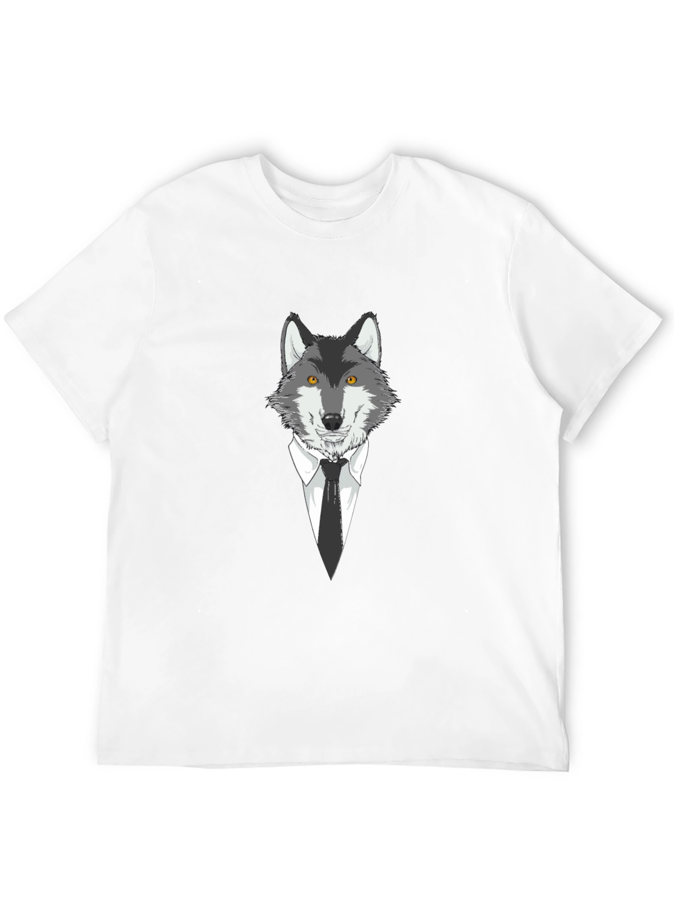 Wolf in Suit Graphic Tee - Mens Black T-Shirt
