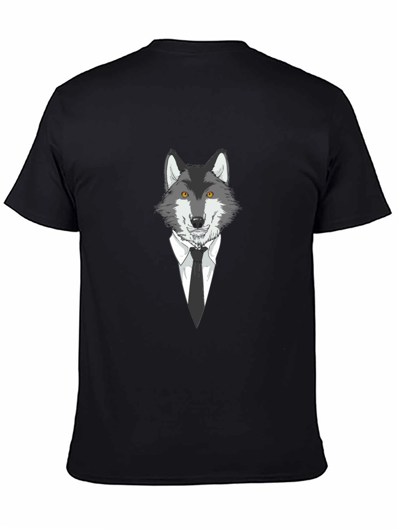 Wolf in Suit Graphic Tee - Mens Black T-Shirt