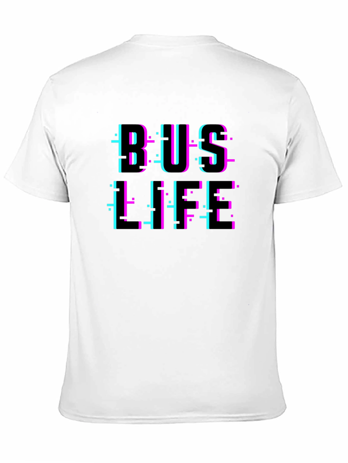BUS LIFE Glitch Black T-Shirt