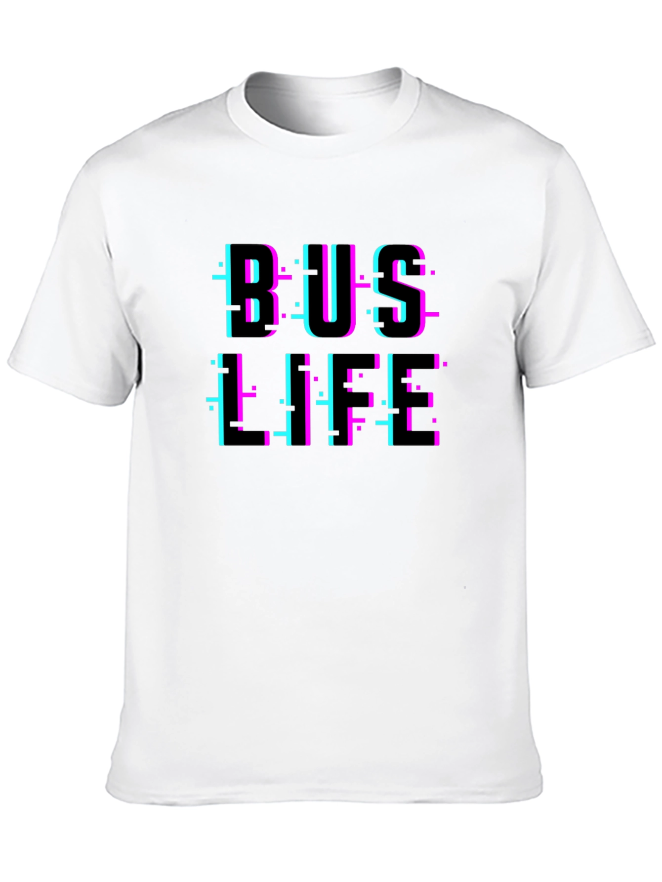 BUS LIFE Glitch Black T-Shirt