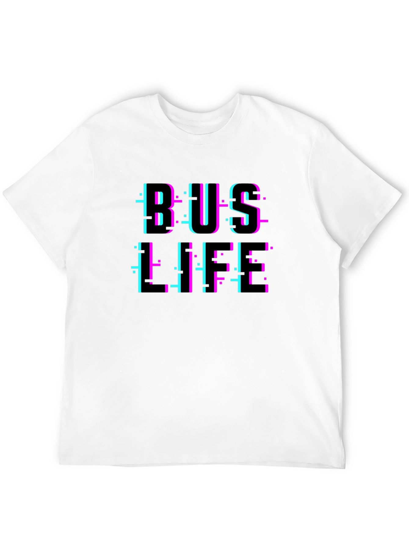 BUS LIFE Glitch Black T-Shirt
