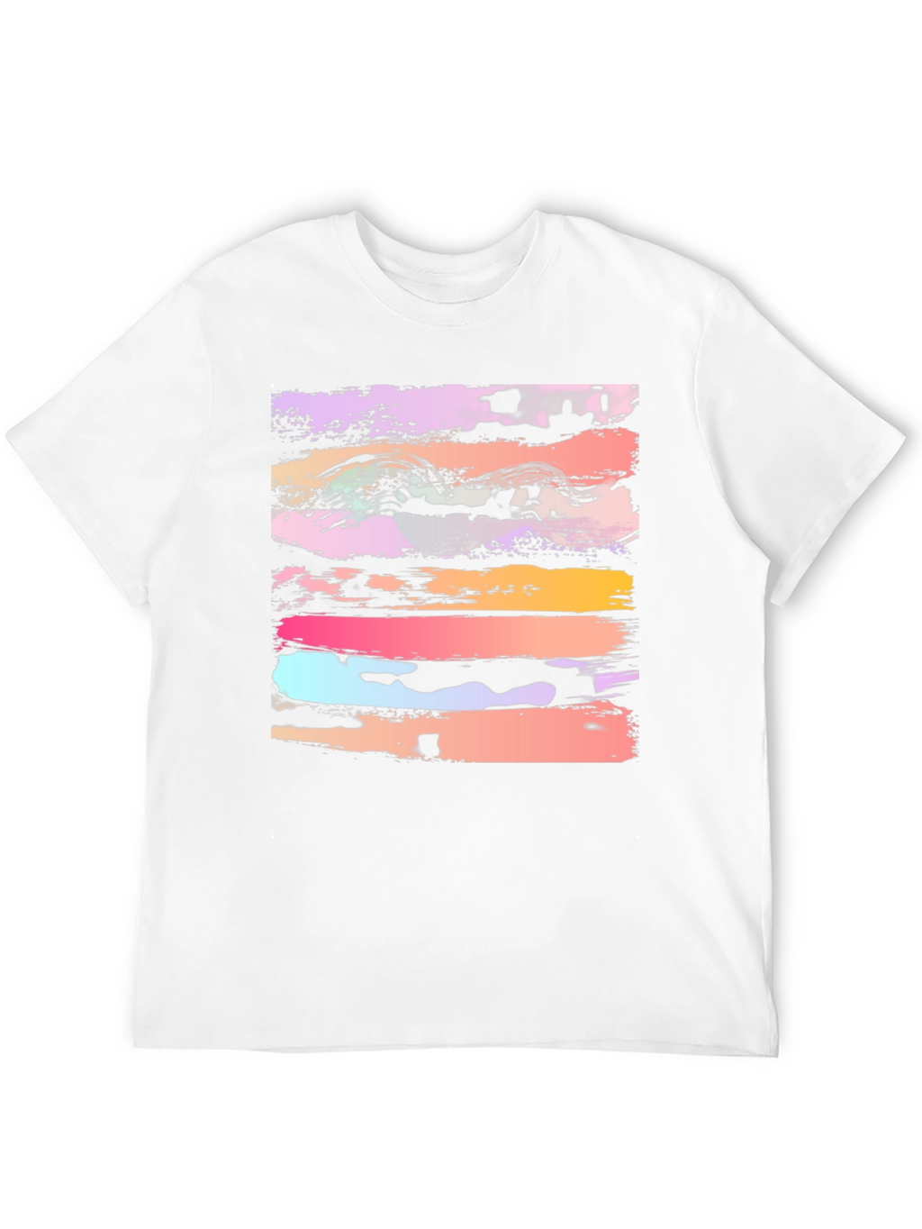 Abstract Brushstroke Graphic Black T-Shirt