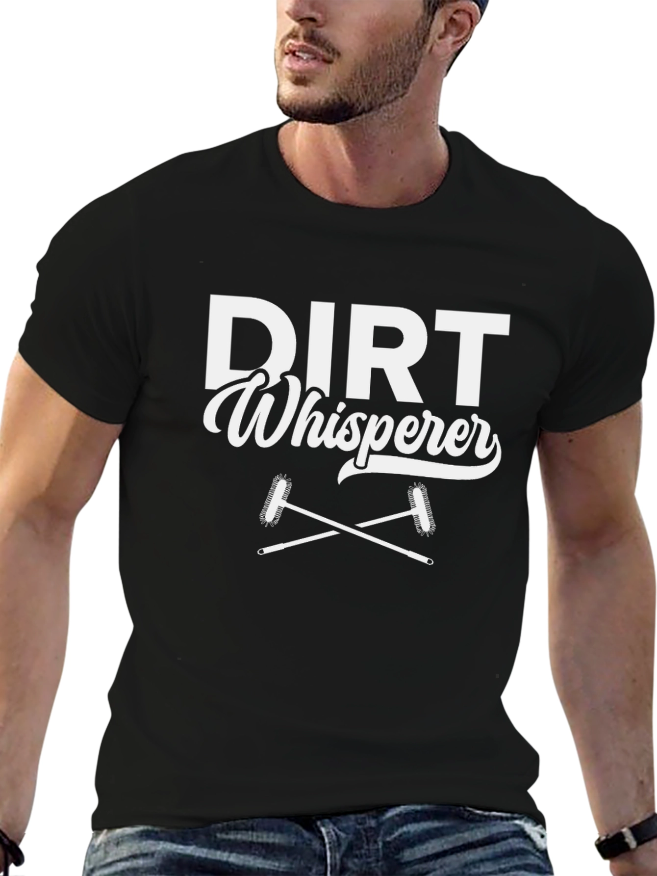 Dirt Whisperer Graphic T-Shirt - Black Casual Tee