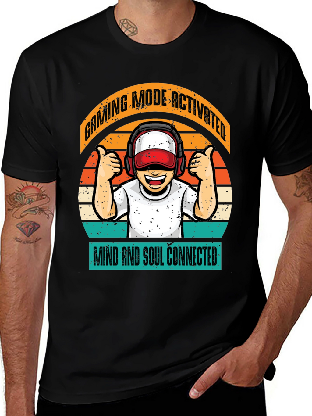 Gaming Mode Activated Black T-Shirt