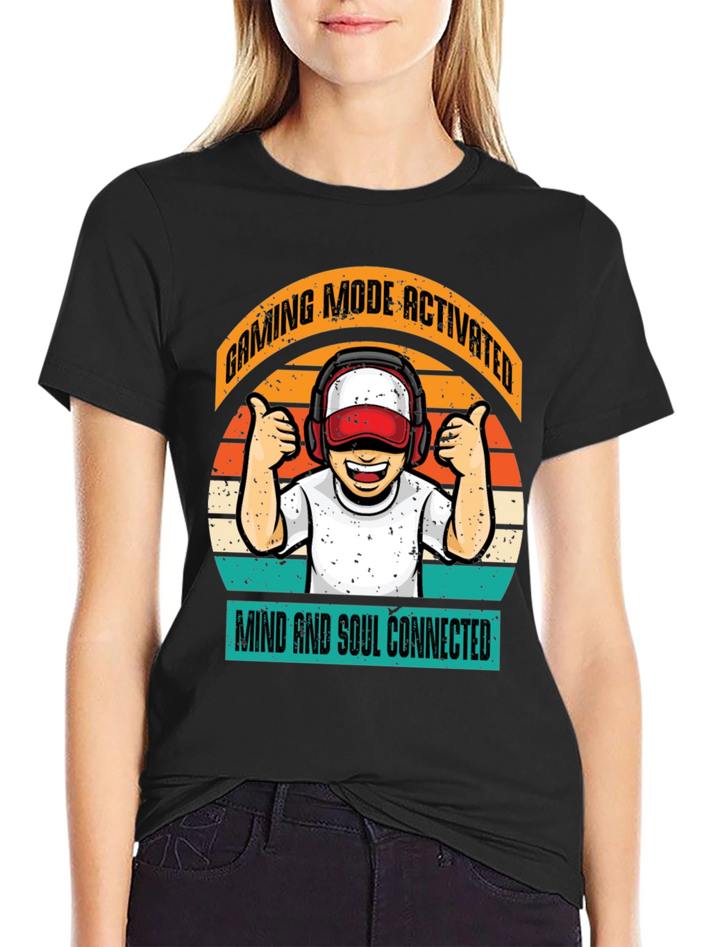Gaming Mode Activated Black T-Shirt