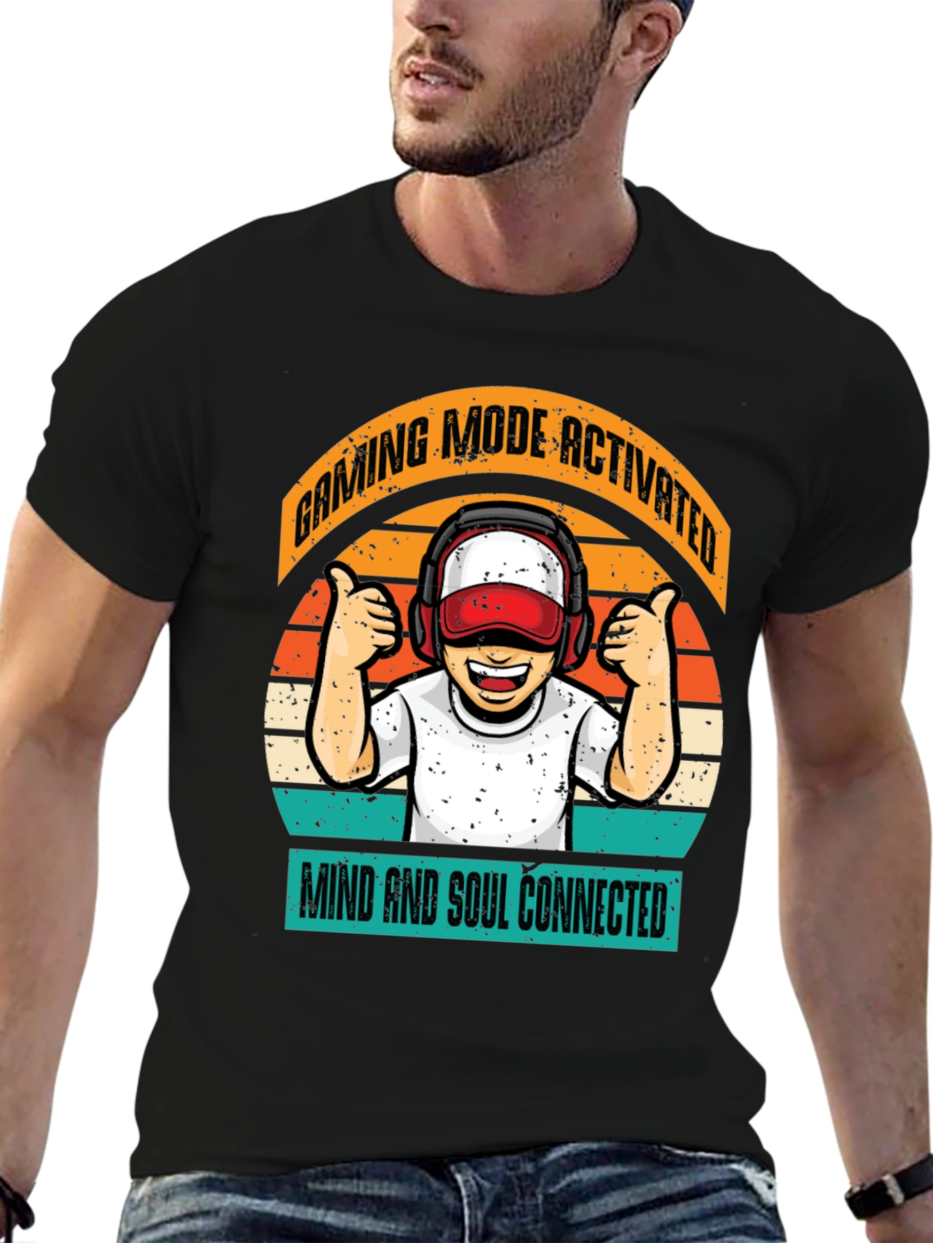 Gaming Mode Activated Black T-Shirt