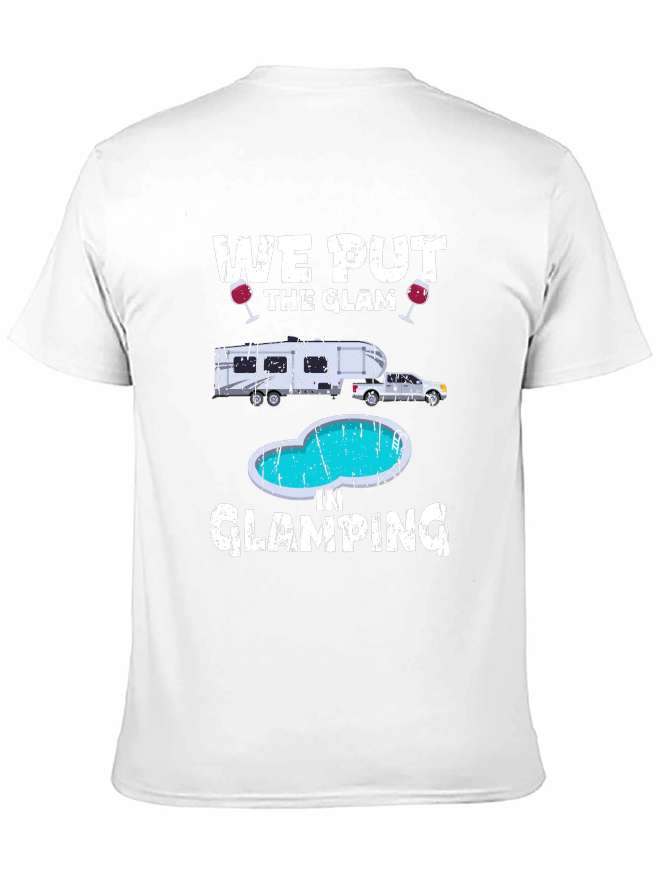 Glamorous Glamping T-Shirt: RV & Pool Design