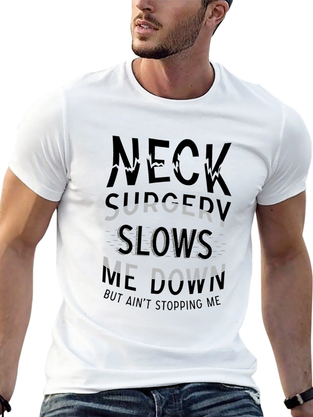 Neck Surgery Graphic Tee - Mens Black T-Shirt