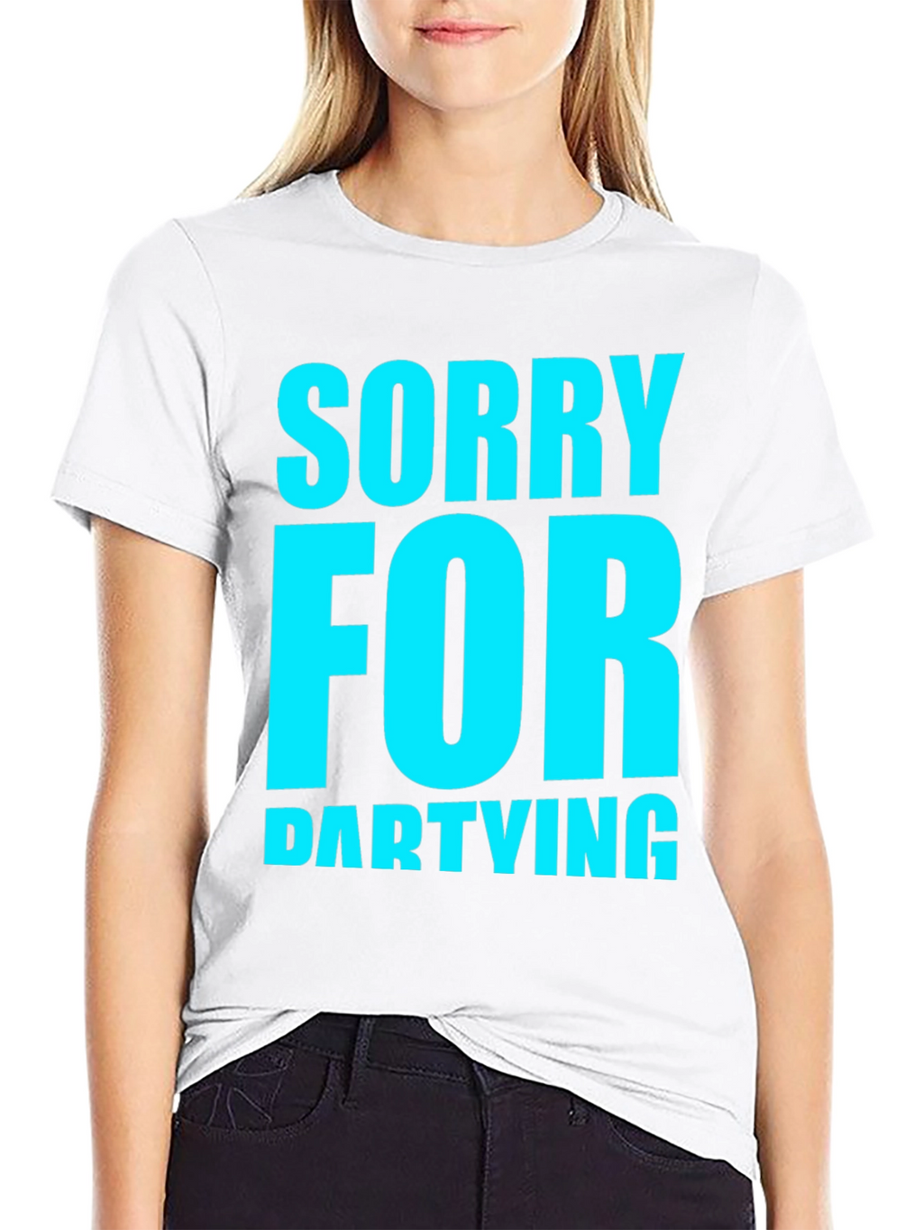 Sorry For Partying Black Graphic Tee