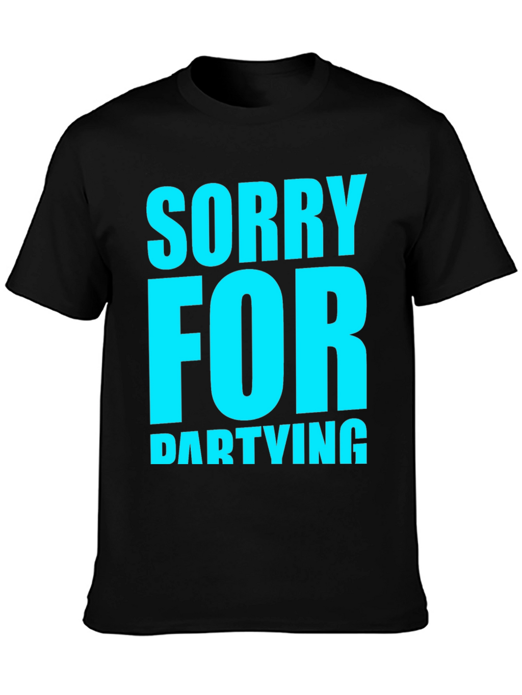 Sorry For Partying Black Graphic Tee