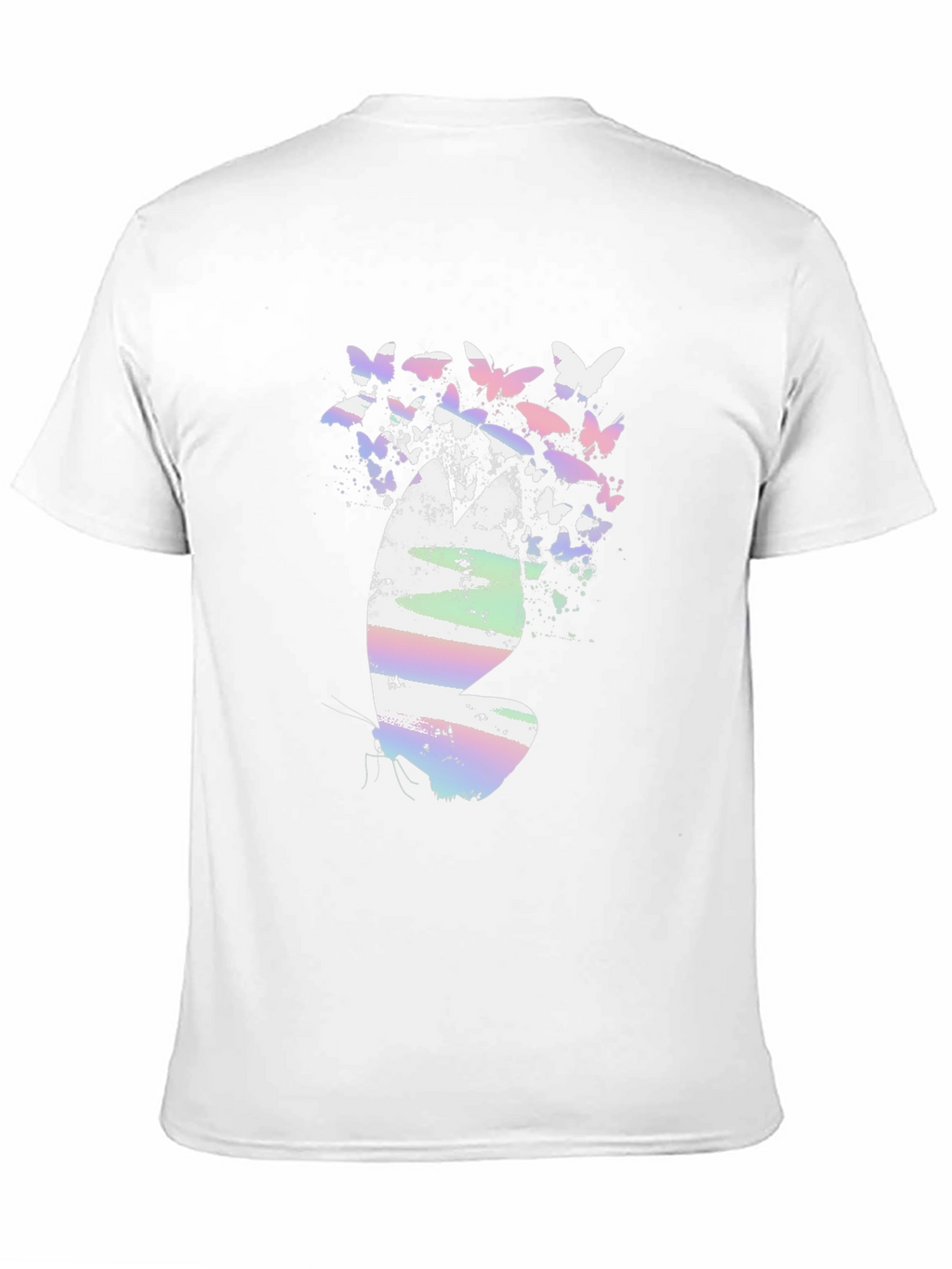 Butterfly Graphic Print Black T-Shirt