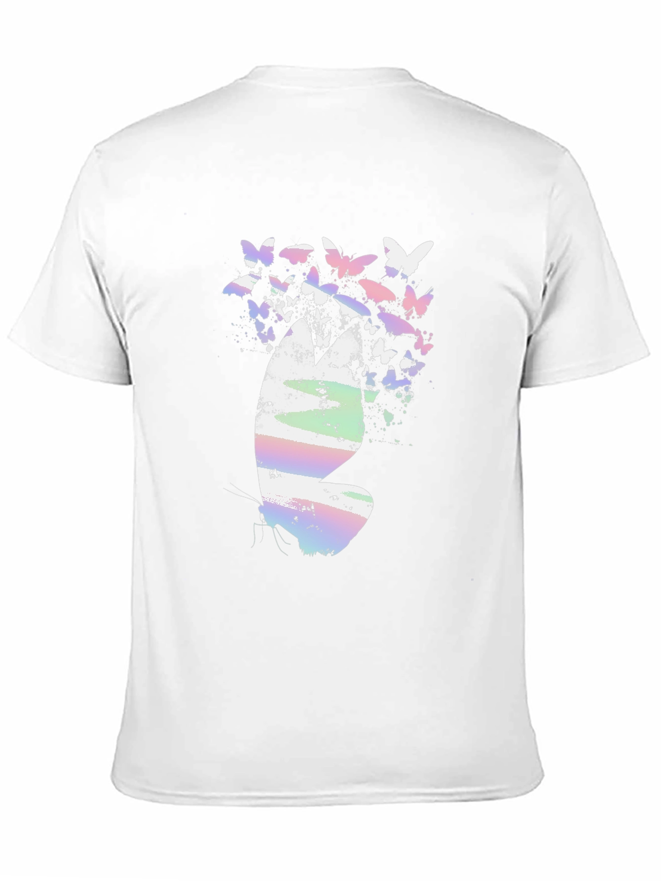 Butterfly Graphic Print Black T-Shirt