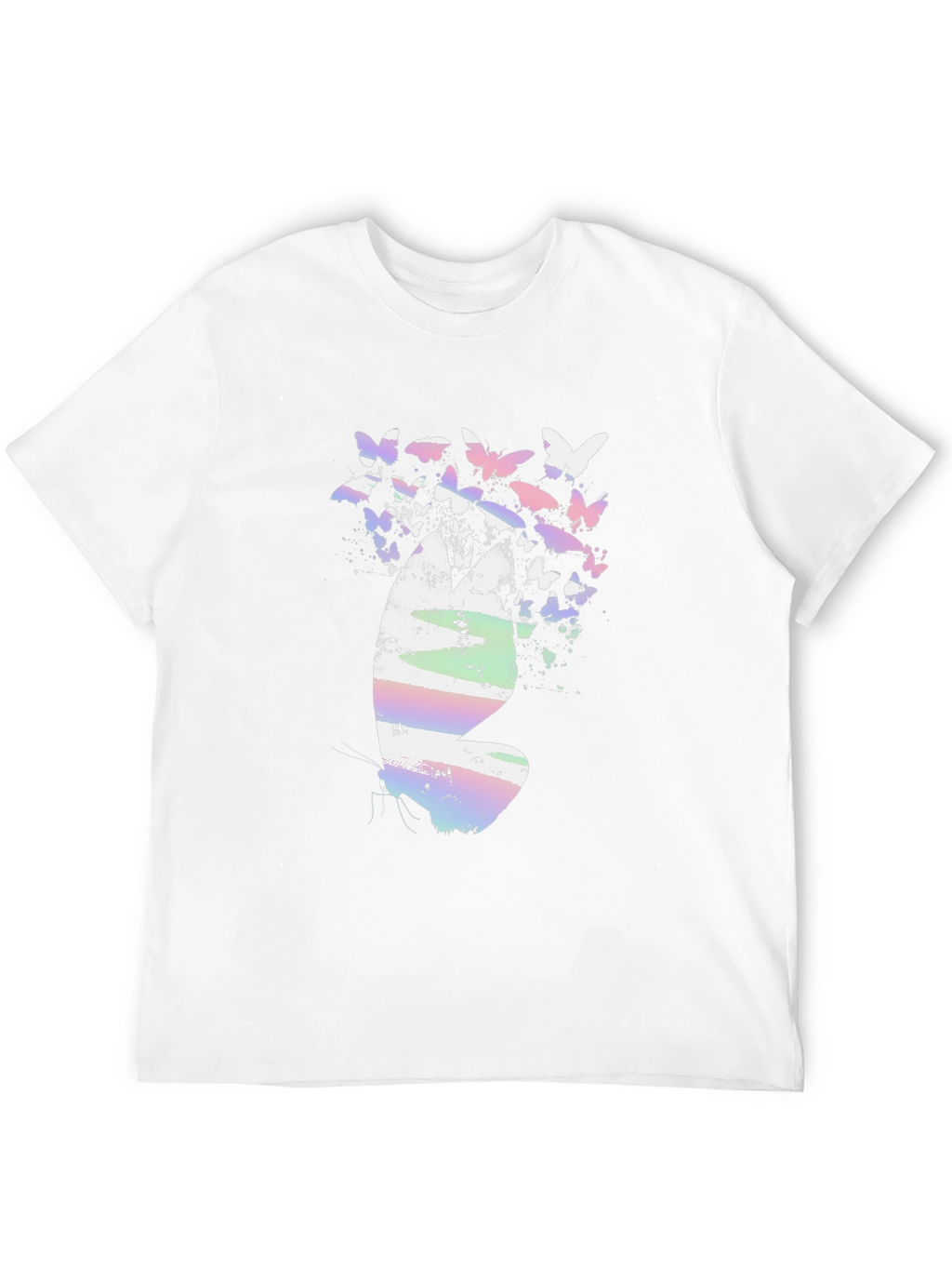 Butterfly Graphic Print Black T-Shirt