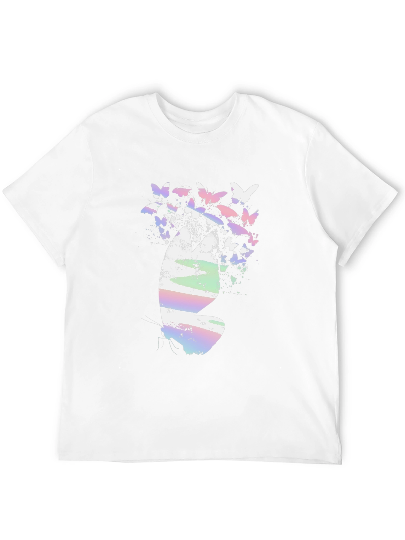 Butterfly Graphic Print Black T-Shirt