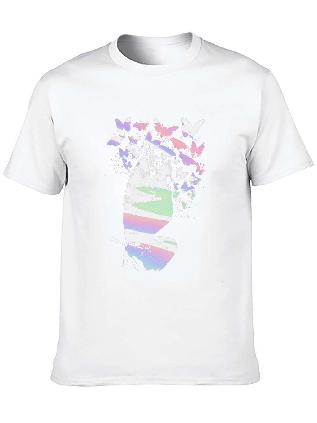 Butterfly Graphic Print Black T-Shirt