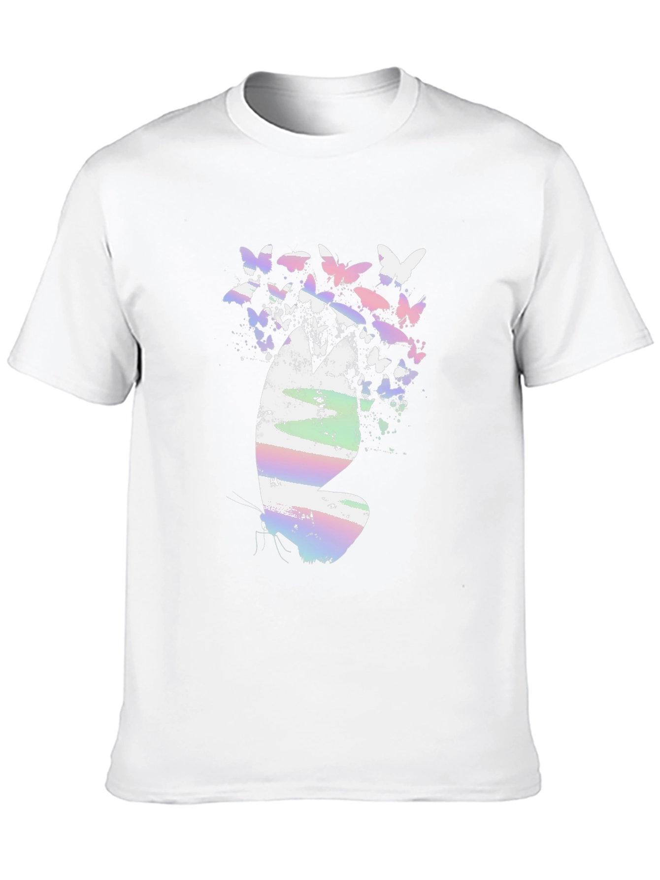 Butterfly Graphic Print Black T-Shirt