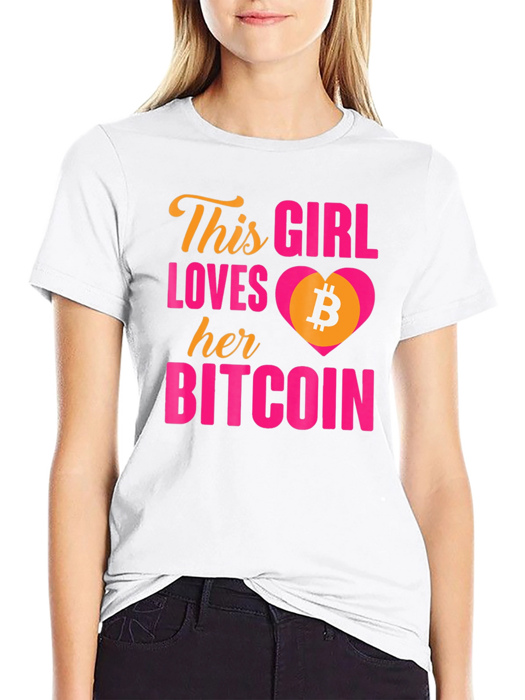 Bitcoin Lover T-Shirt - This Girl Loves Her Bitcoin