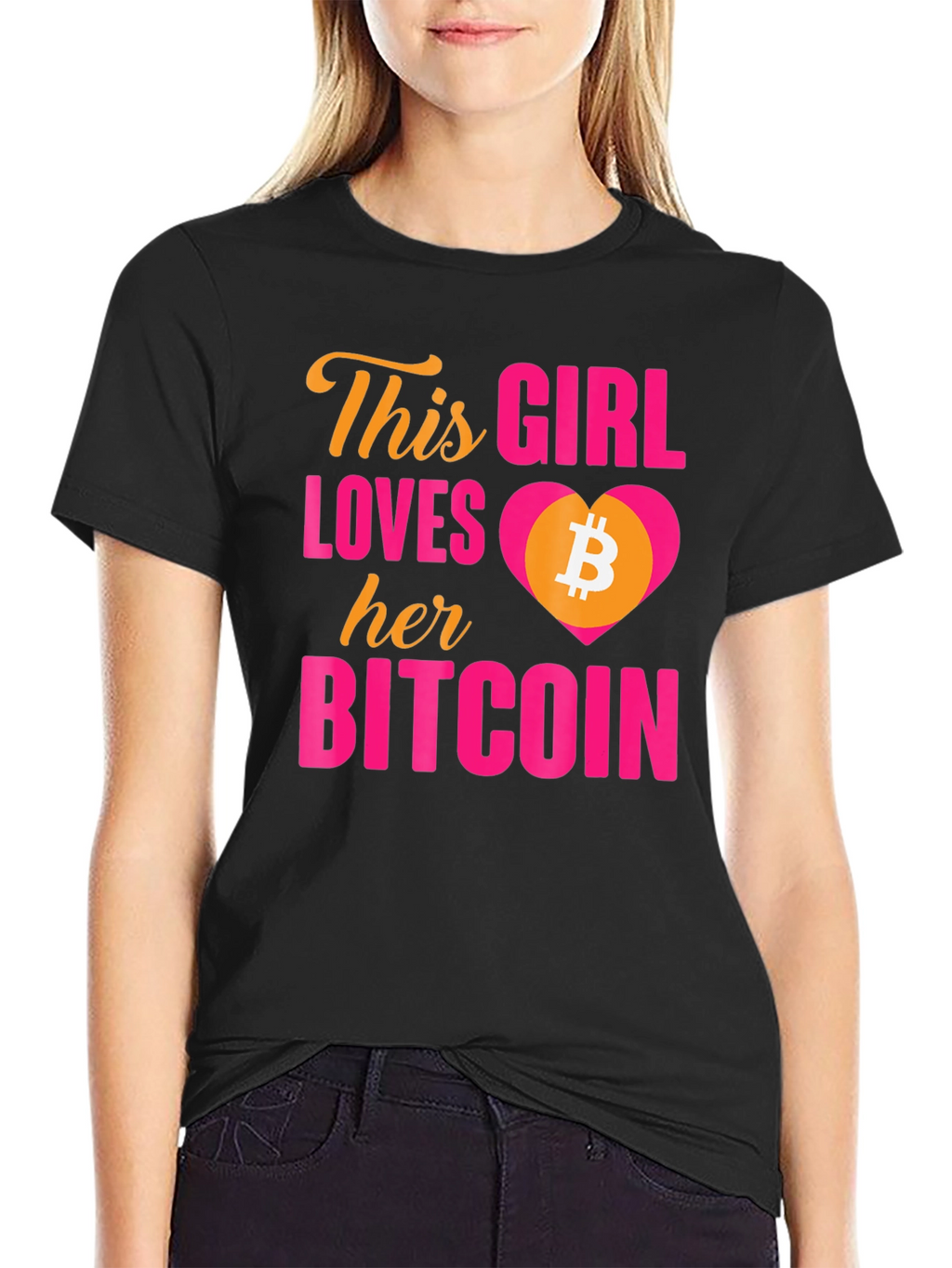 Bitcoin Lover T-Shirt - This Girl Loves Her Bitcoin