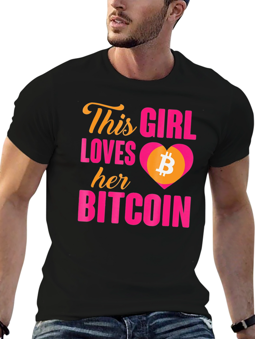 Bitcoin Lover T-Shirt - This Girl Loves Her Bitcoin