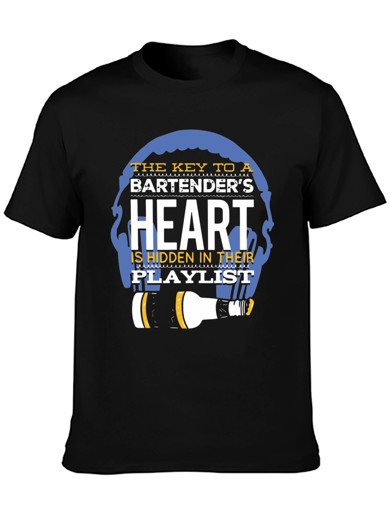 Bartenders Heart Playlist T-Shirt - Music Lover Tee