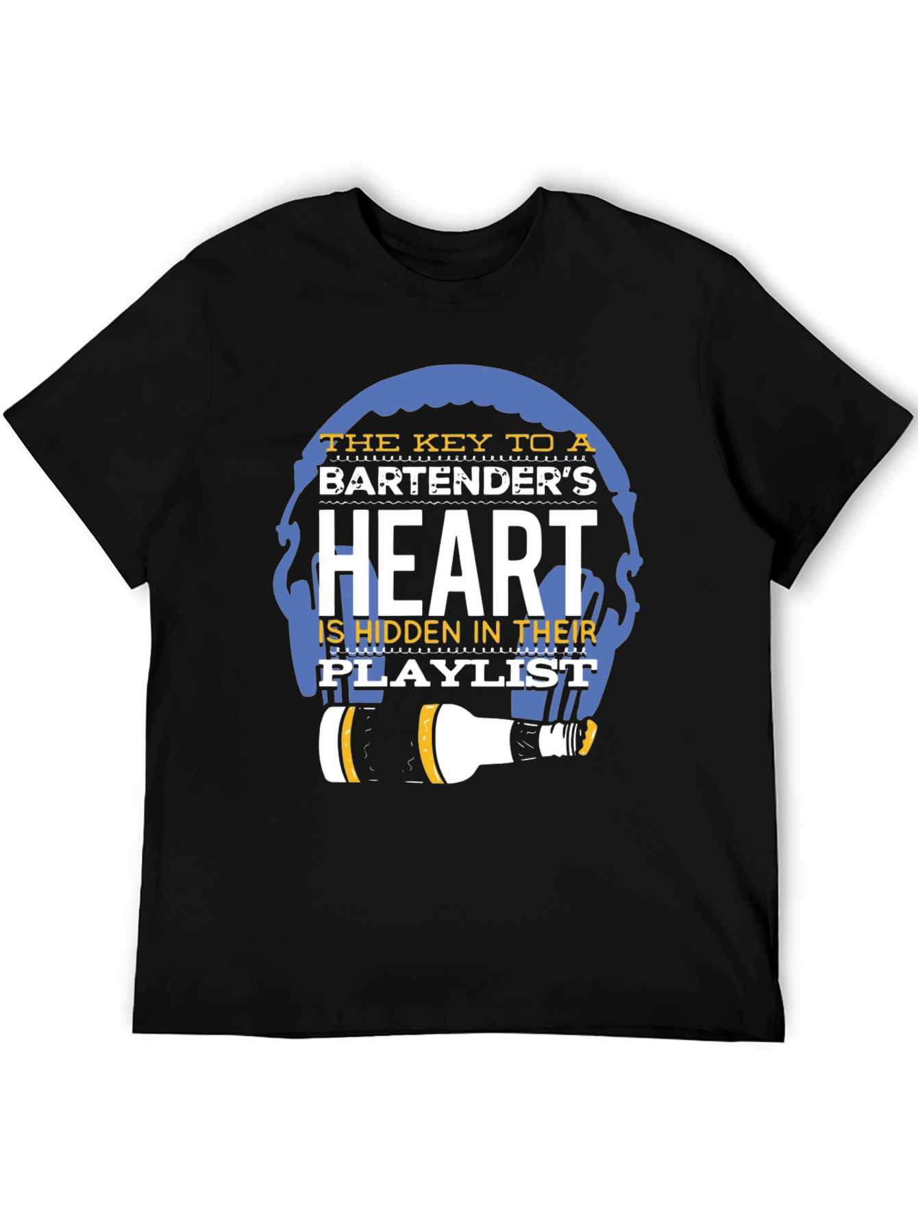 Bartenders Heart Playlist T-Shirt - Music Lover Tee