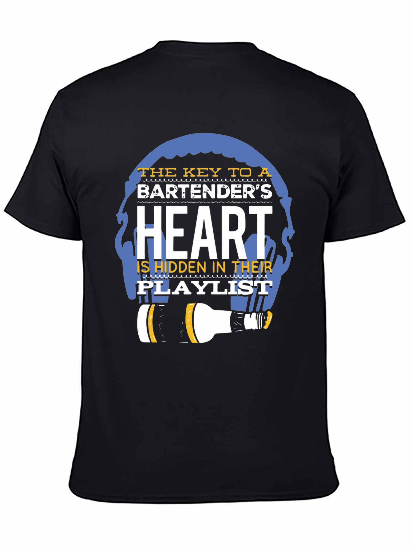 Bartenders Heart Playlist T-Shirt - Music Lover Tee