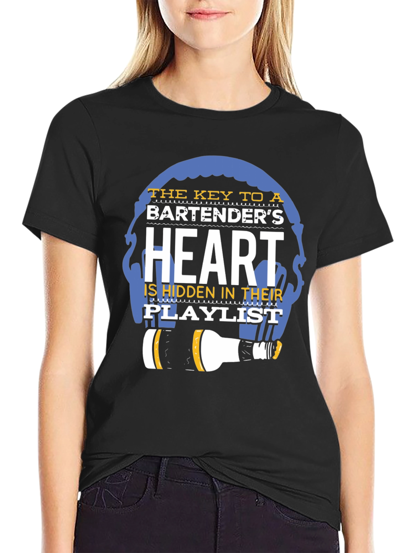 Bartenders Heart Playlist T-Shirt - Music Lover Tee